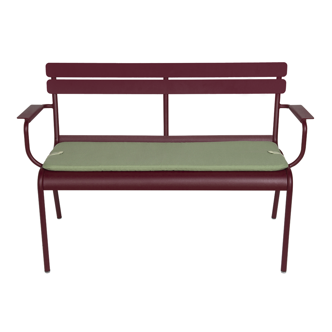 Color Mix Outdoor Bench Cushion, Eucalyptus Green