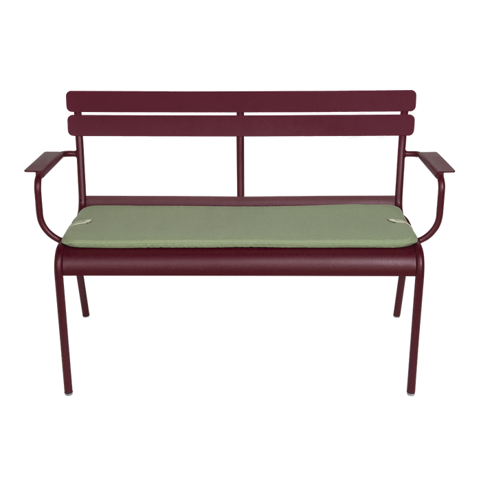 Color Mix Outdoor Bench Cushion, Eucalyptus Green