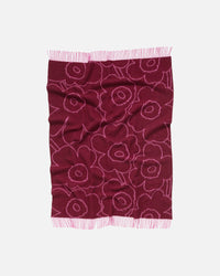 Piirto Unikko Blanket Burgundy, Fuchsia