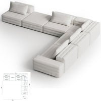 Samet Modular Sofa, Cat C