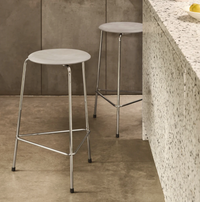 Ex-Display Dot Stool, Chrome & Leather