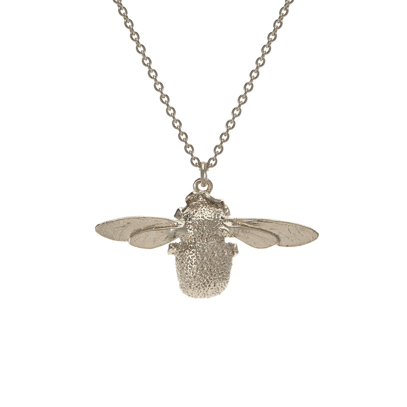 Bumble Bee Necklace, Silver
