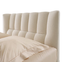 Evisa King Size Bed, Bouclé