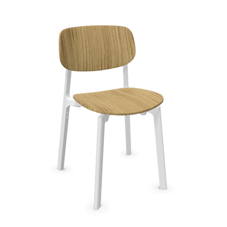 Ex-Display Colander Wood Chair, White and Oak
