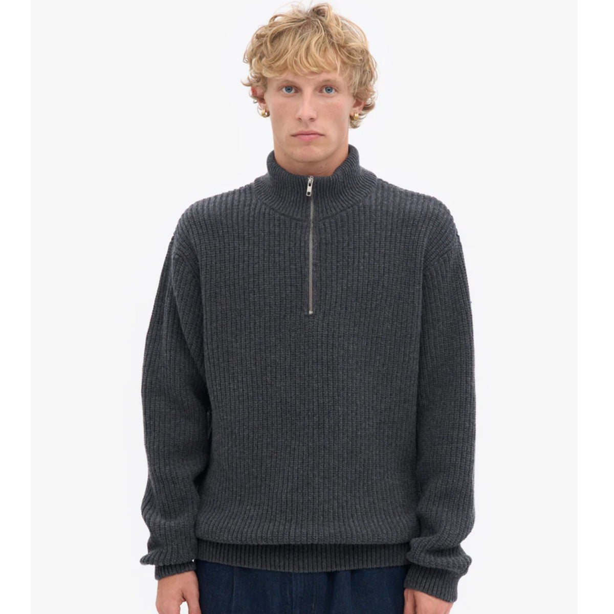 Merino Wool Quarter Zip Jumper