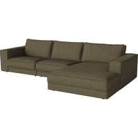 Noora Left Side Corner Sofa, Small Chaise