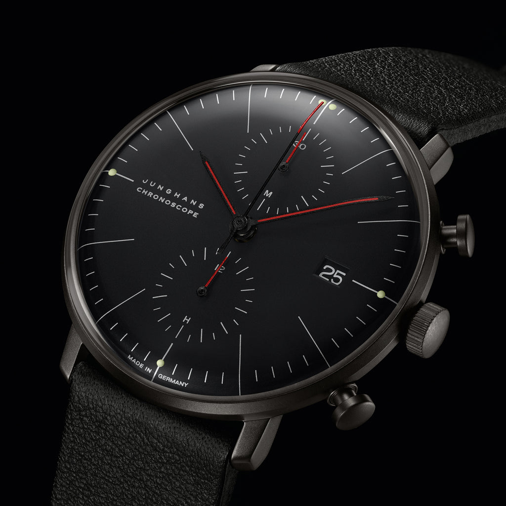Max Bill Chronoscope Bauhaus Black Watch by Junghans – ARIA