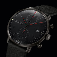 Max Bill Chronoscope Bauhaus Watch, Black 27/4409.02