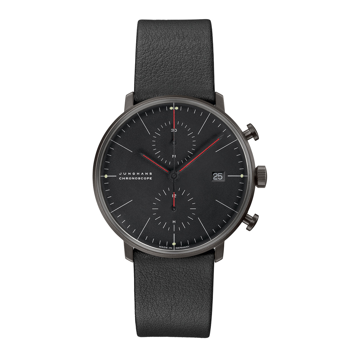 Max Bill Chronoscope Bauhaus Watch, Black 27/4409.02