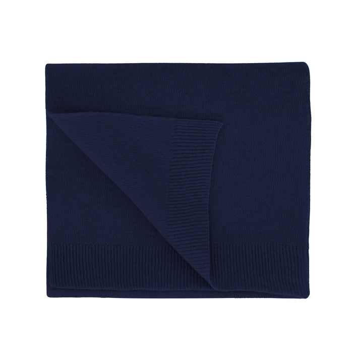 Merino Wool Scarf, Marine Blue