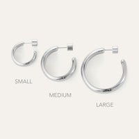 Staple Hoops, Silver