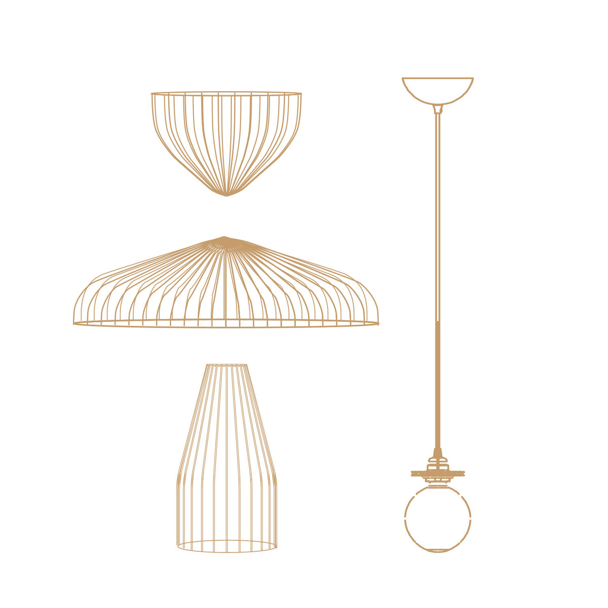 Parachute Light - Gold - Ligne Roset