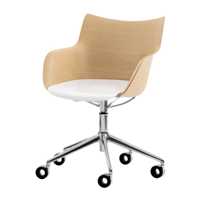 Q Wood Swivel Armchair - Kartell