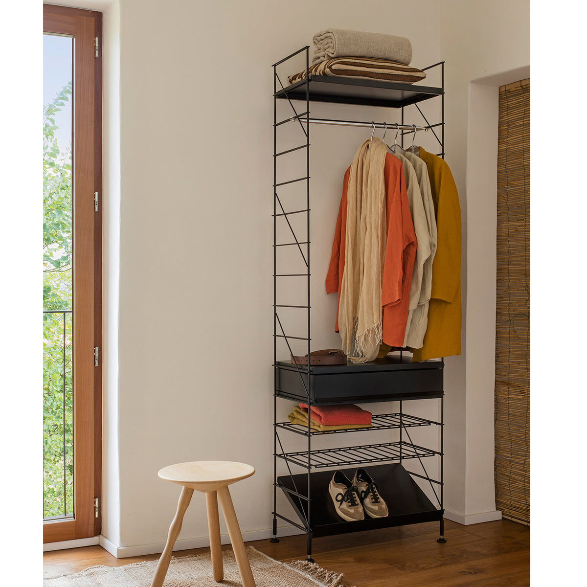 Tria Modular Shelving Unit W278cm Black