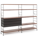 Black Frame | Walnut Shelves