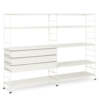 Tria Modular Shelving Unit W186cm White