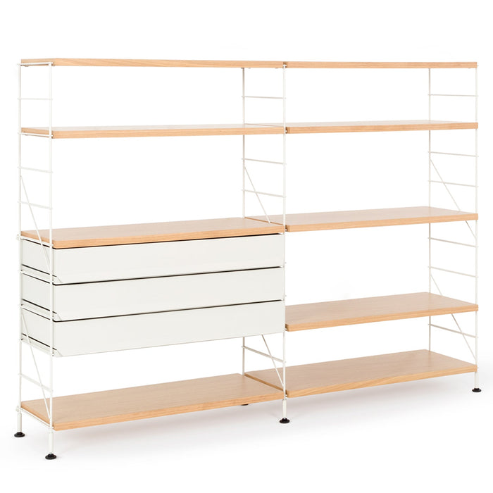 Tria Modular Shelving Unit W186cm White