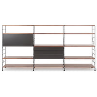 Tria Modular Shelving Unit W278cm Black