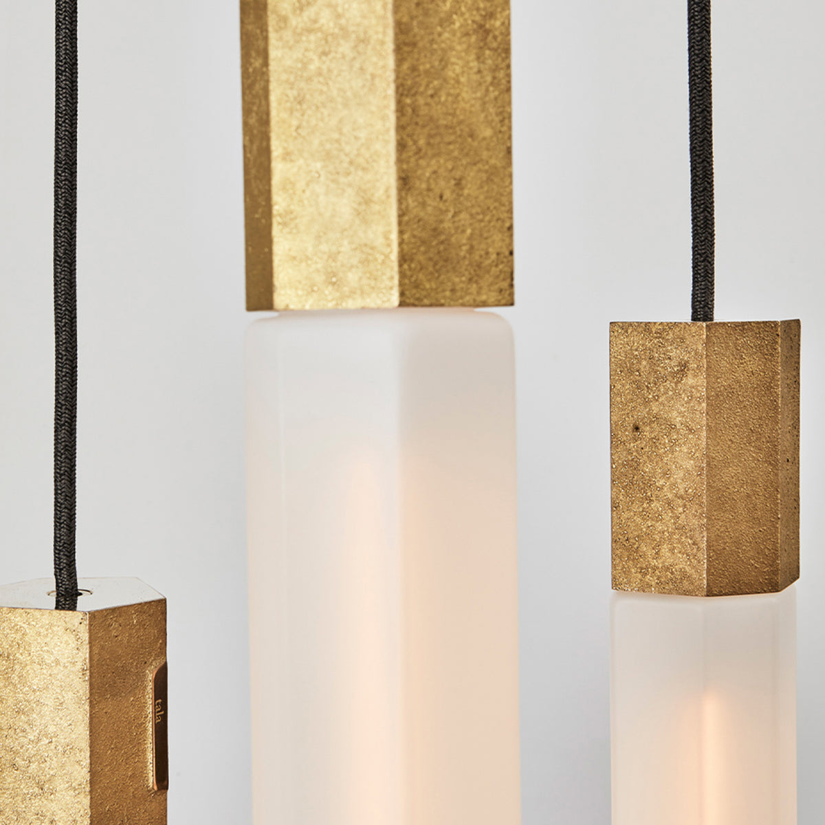 Basalt Suspension Lighting Set, Brass - Tala