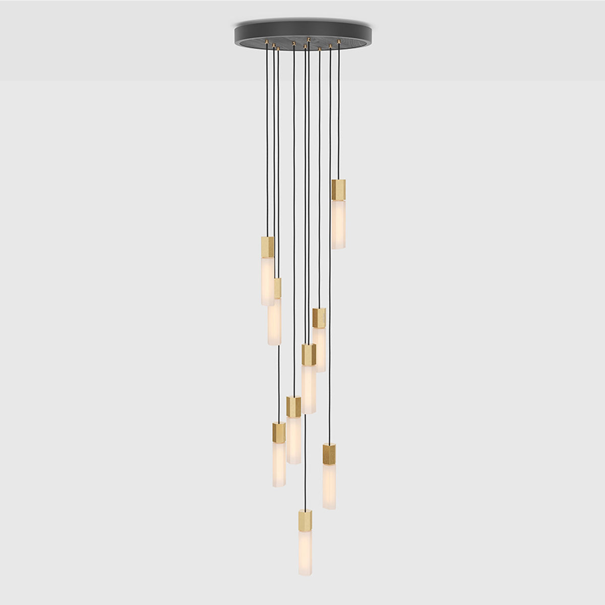 Basalt Suspension Lighting Set, Brass - Tala