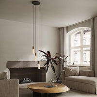 Basalt Suspension Lighting Set, Brass - Tala