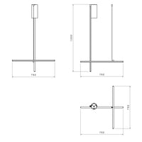 Coordinates C1 Ceiling Light, Argent