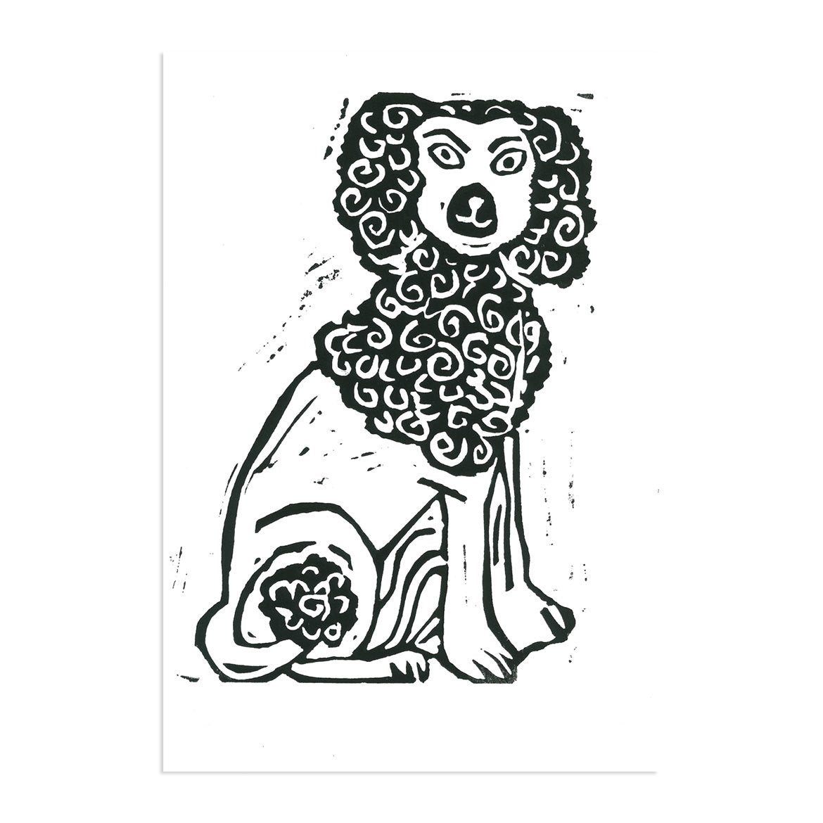 Frinton Poodle Lino Print - Oliver Taylor