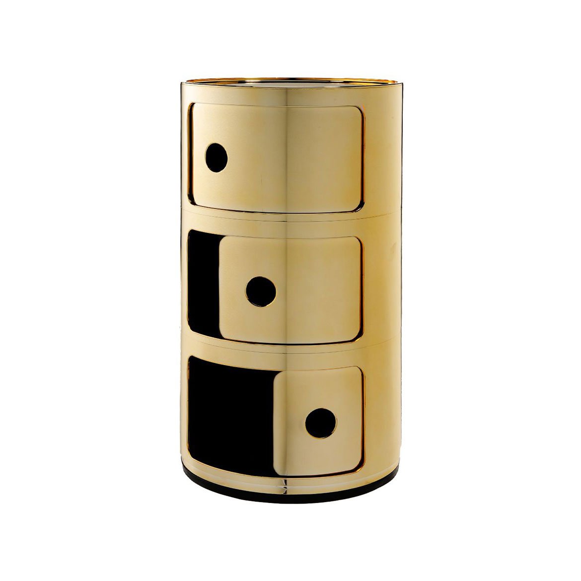 Componibili 3 Tier - Metallic Finish - Kartell
