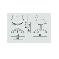 Q Wood Swivel Armchair - Kartell