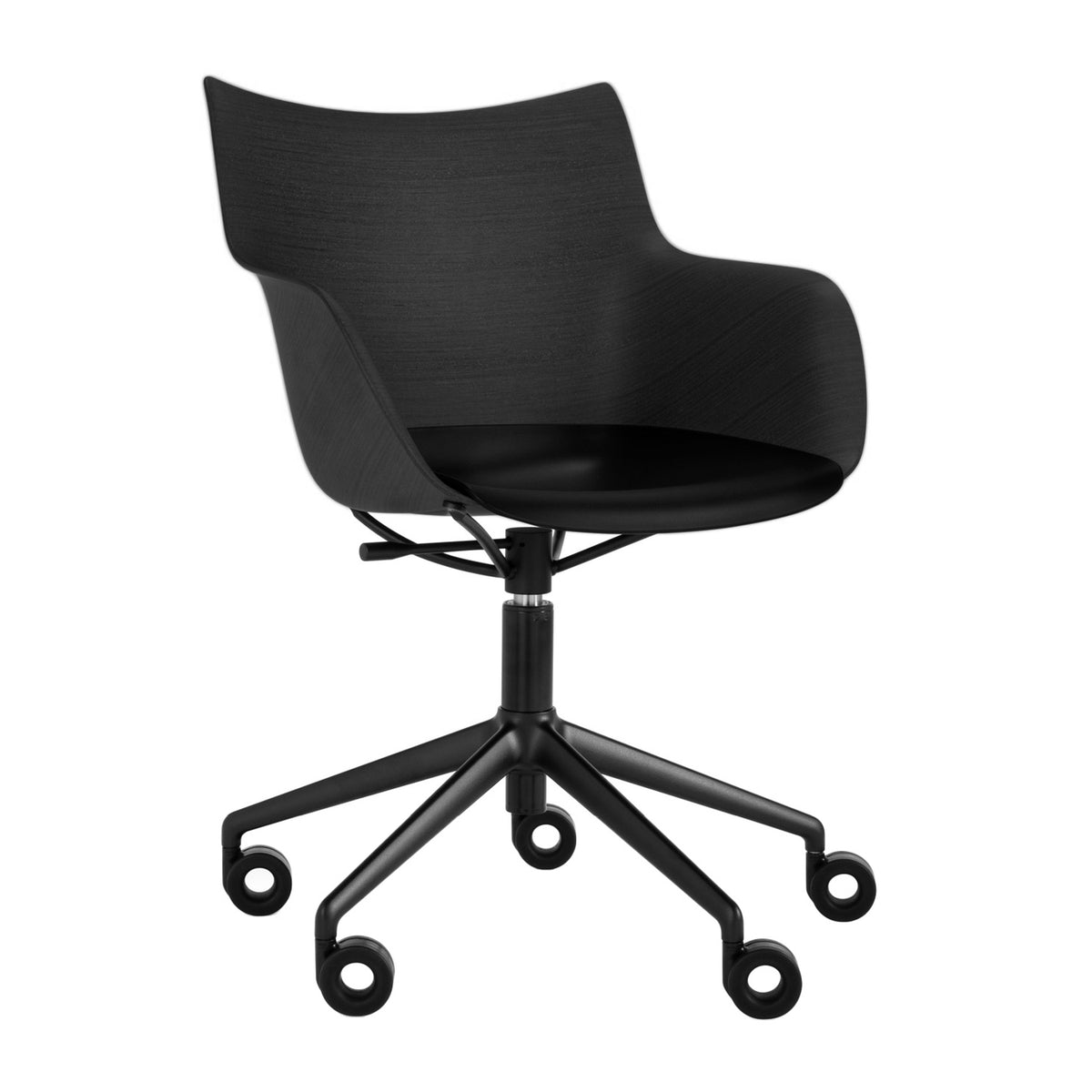 Q Wood Swivel Armchair - Kartell