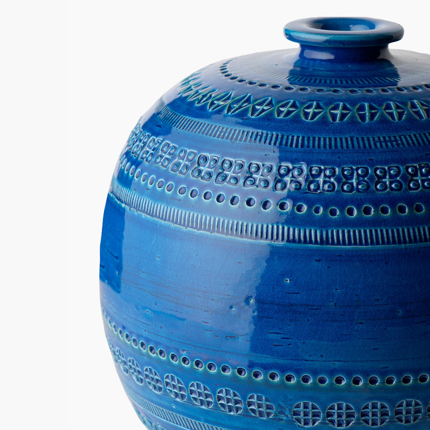 BITOSSI（ビトッシ） アルド・ロンディ リミニブルー ベース No184 Ball Vase, Rimini Blu by Bitossi Ceramiche, Aldo Londi – ARIA