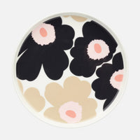 Oiva Unikko Plate 20cm, Charcoal & Pink