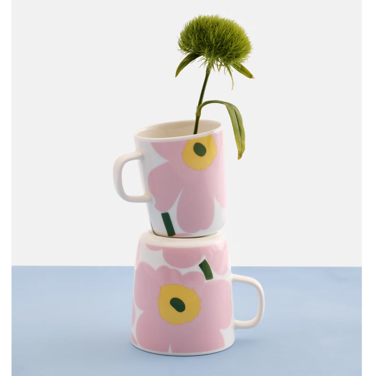 Oiva Unikko Mug 4dl, White & Pink