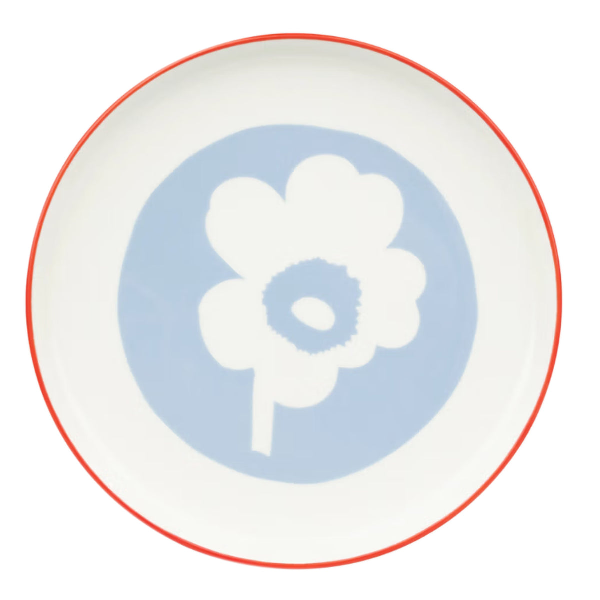 Oiva Unikko Plate 20cm, Light Blue