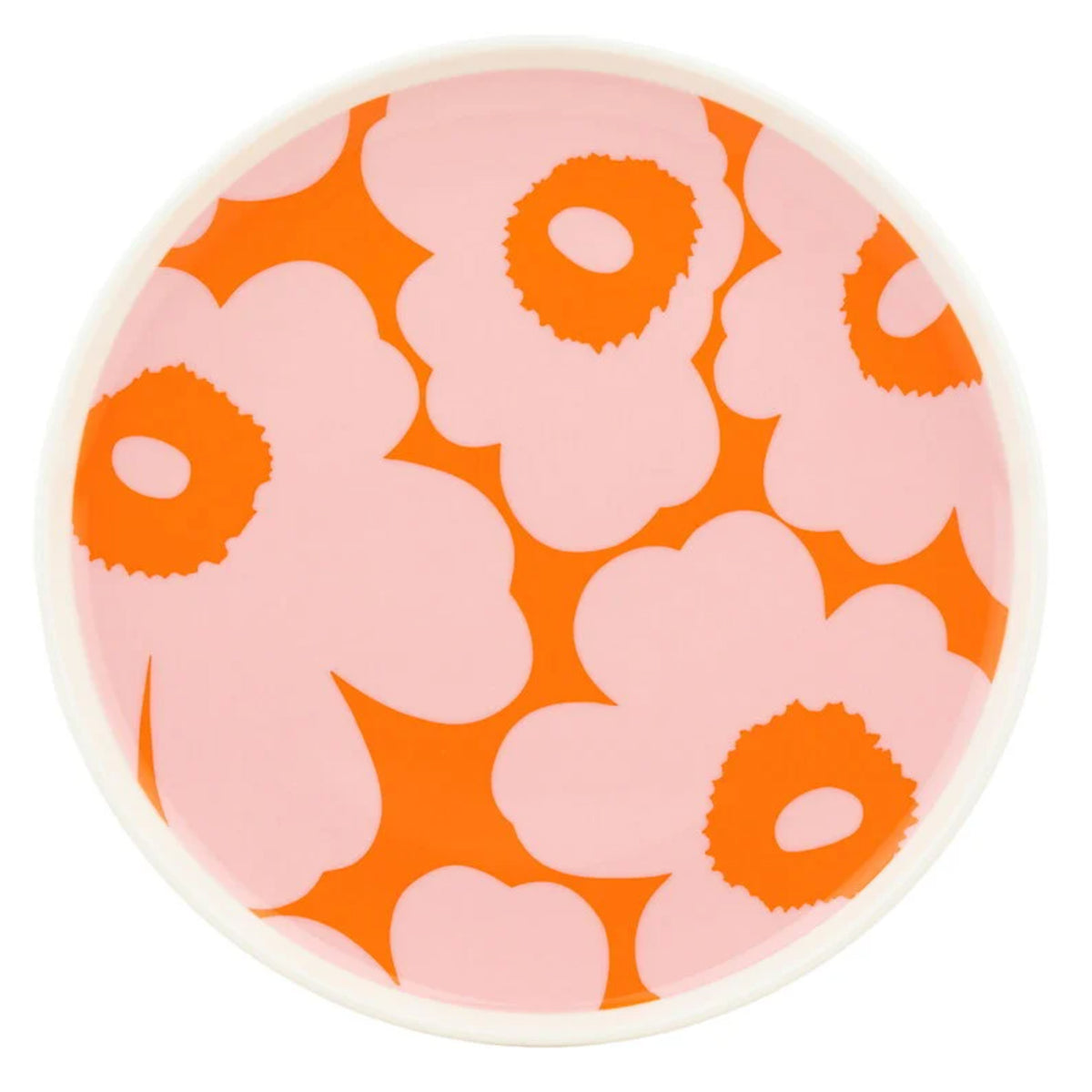 Oiva Unikko Plate 20cm, Pink & Orange