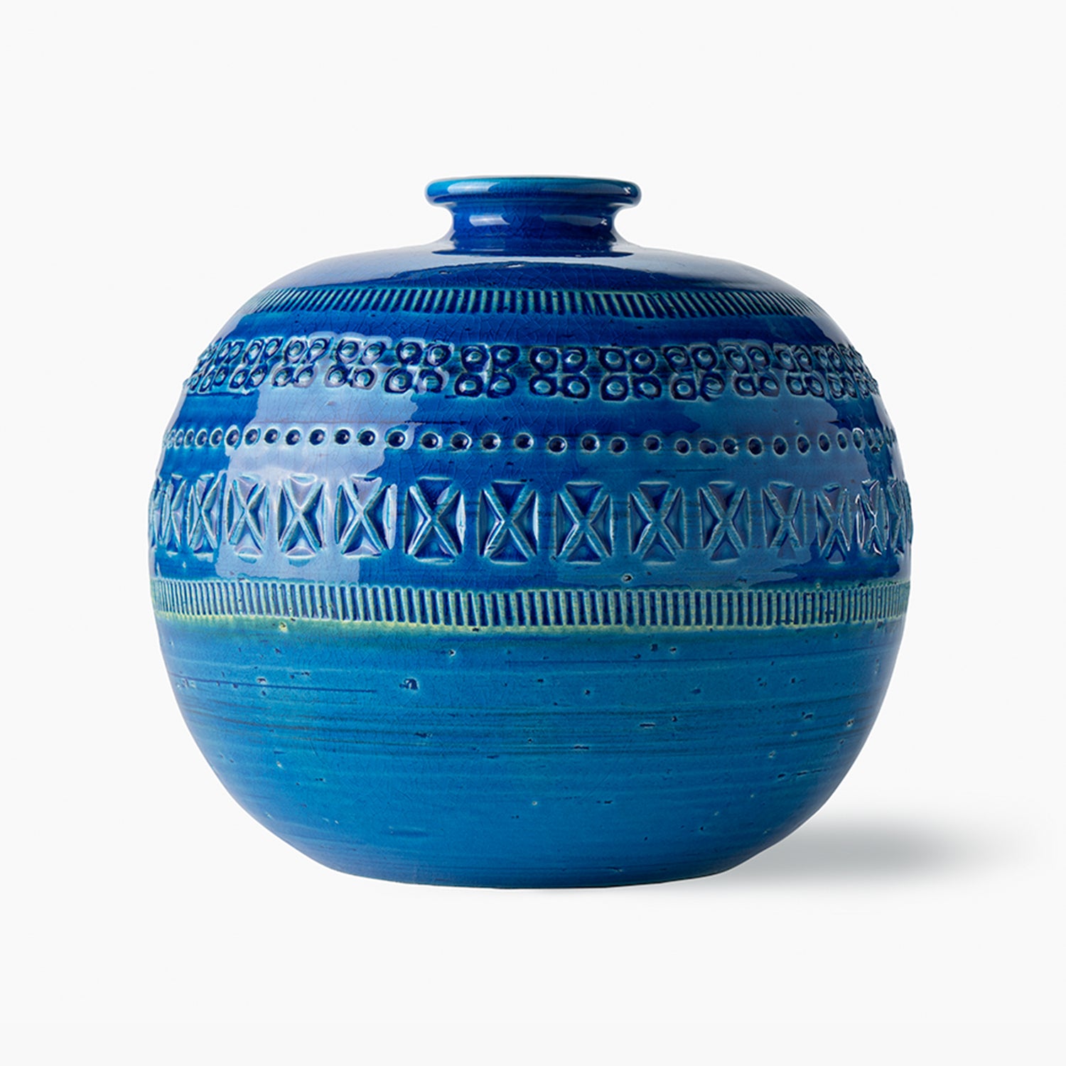 Ball Vase, Rimini Blu by Bitossi Ceramiche, Aldo Londi – ARIA
