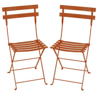 Pair of Bistro Folding Metal Chairs
