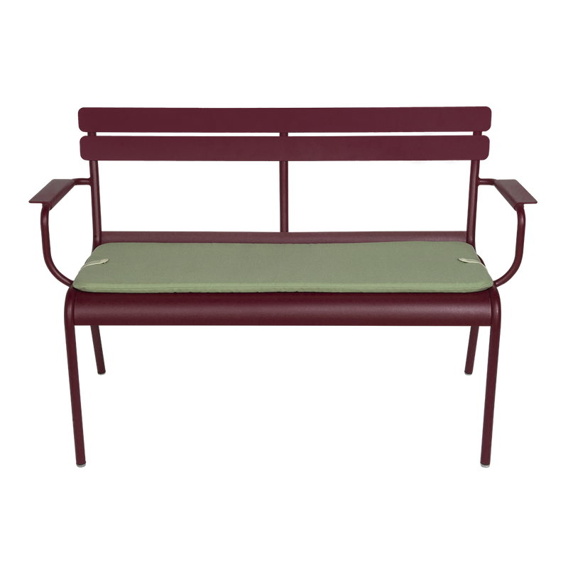Color Mix Outdoor Bench Cushion, Eucalyptus Green