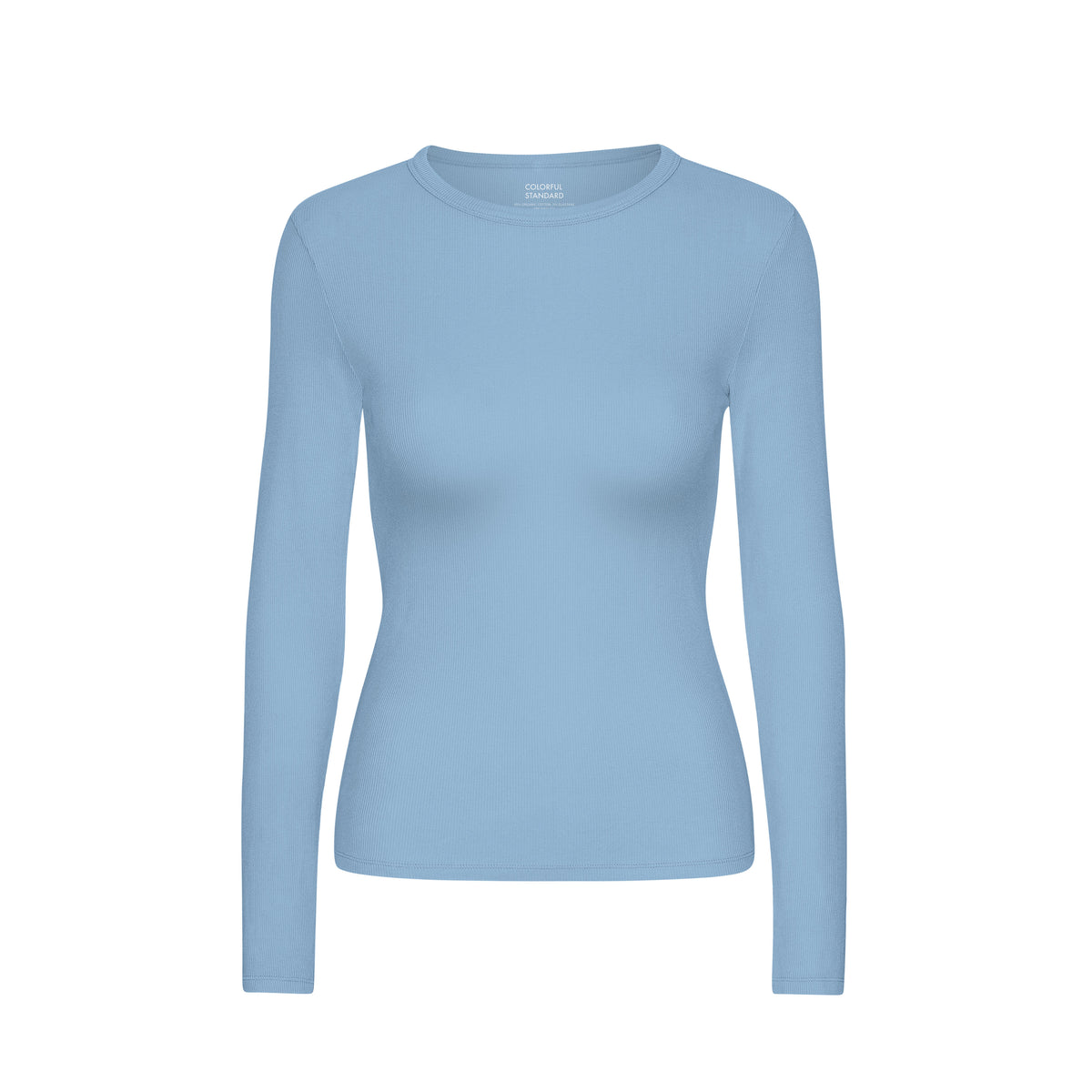 Women's Ribbed Long-Sleeve T-Shirt, Seaside Blue