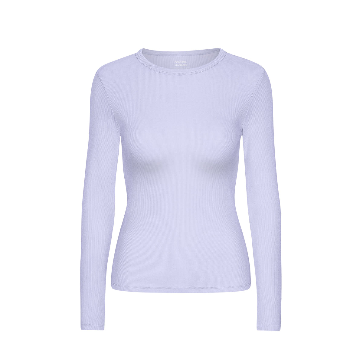Women's Ribbed Long-Sleeve T-Shirt, Soft Lavender