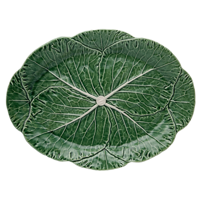 Cabbage Large Oval Platter, Cream 43cm