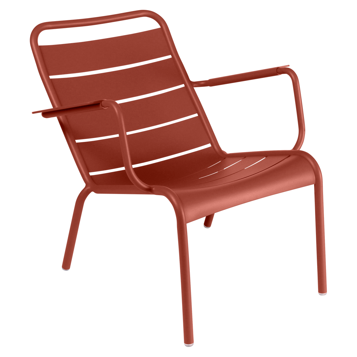 Luxembourg Low Armchair, Red Ochre