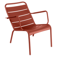 Luxembourg Low Armchair, Red Ochre
