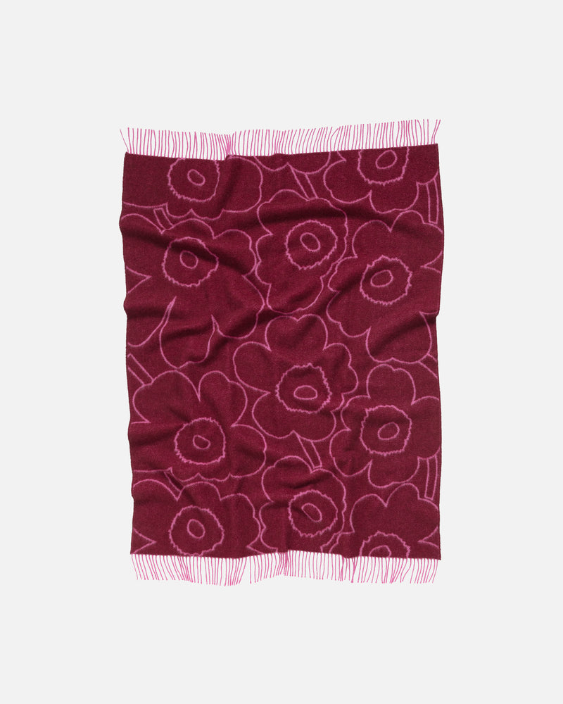 Piirto Unikko Blanket Burgundy, Fuchsia