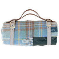 Picnic Blanket, Stewart Muted Blue Tartan