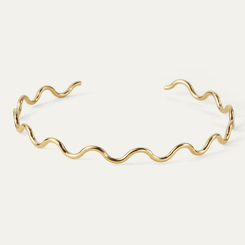 Squiggle Choker, Gold