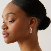 Teeni Detachable Link Earrings, Two Tone