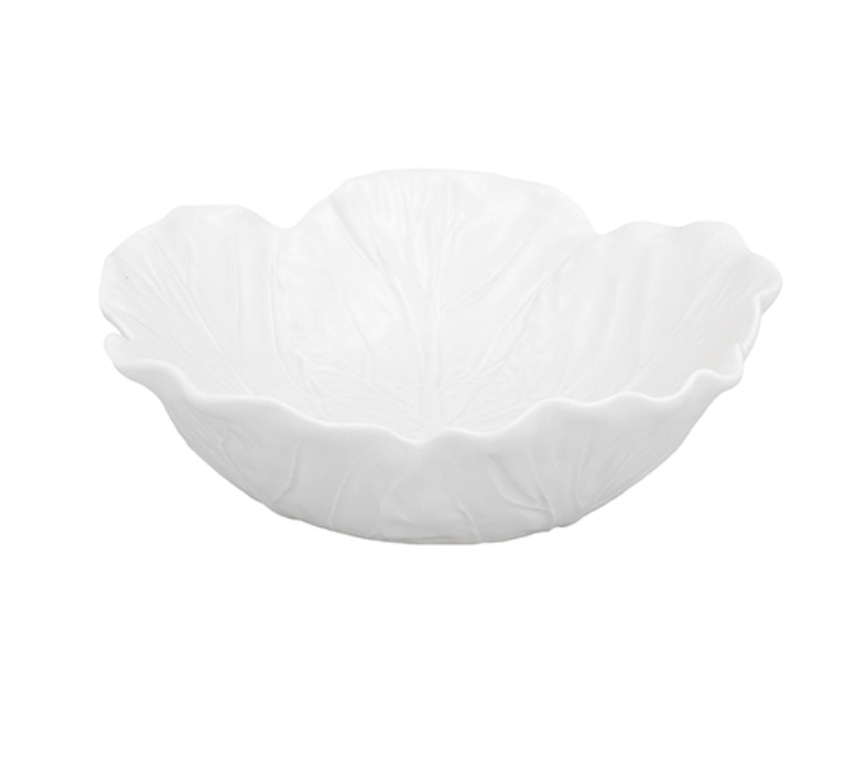 Cabbage Medium Bowl, Cream 22cm
