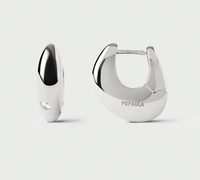 Wave Silver Hoop Earrings