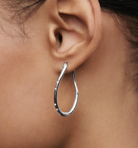 Air Silver Hoop Earrings